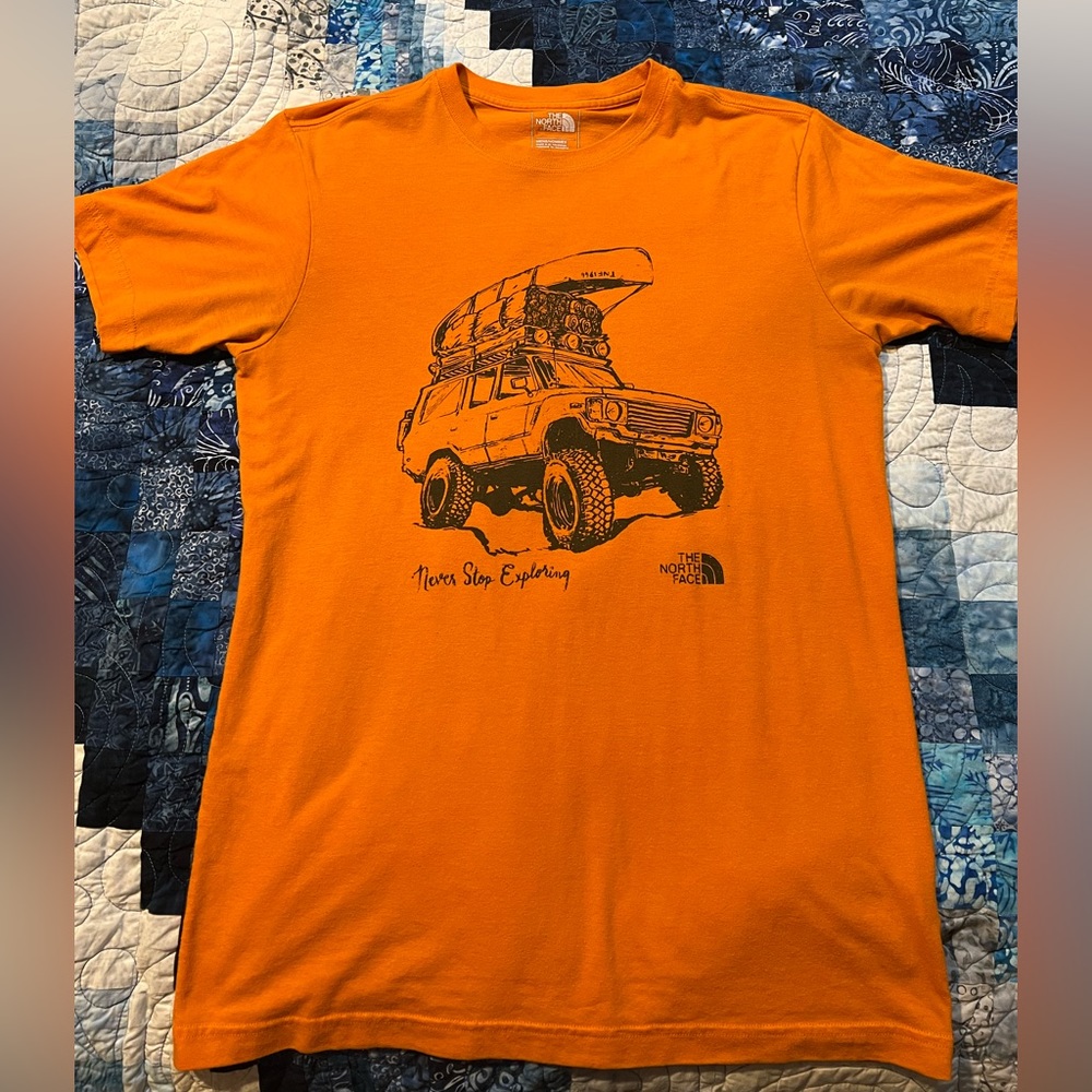North Face orange shirt